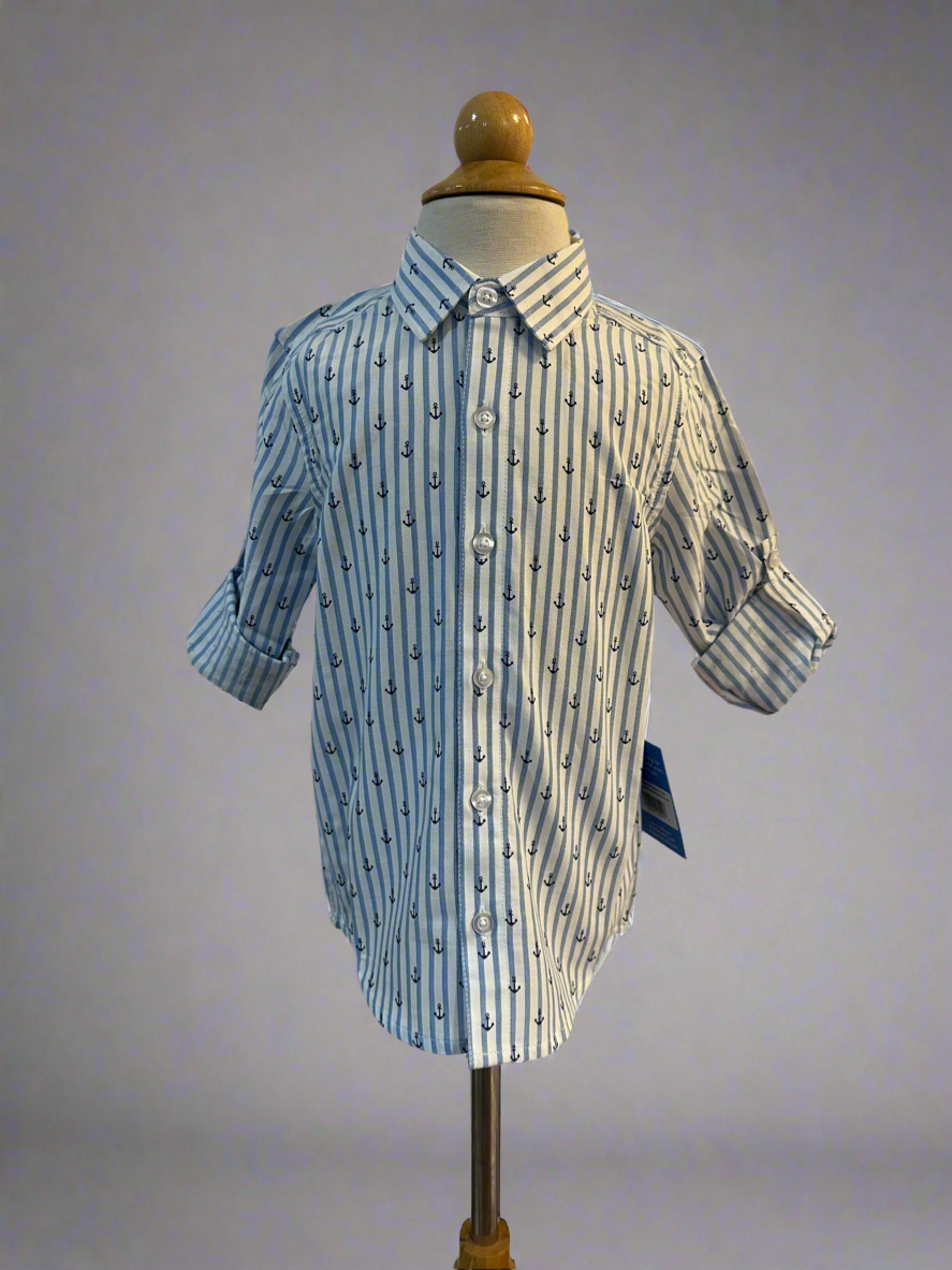 Sailing Seersucker Button up Shirt