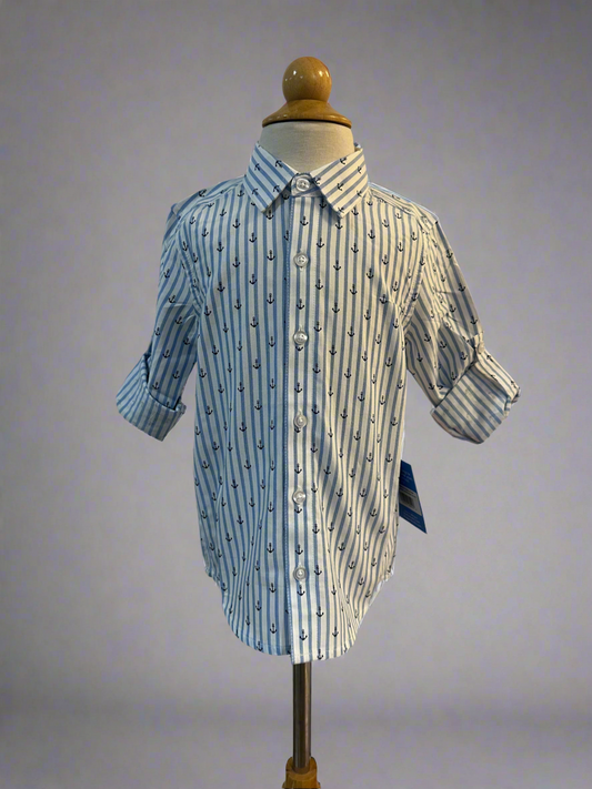 Sailing Seersucker Button up Shirt